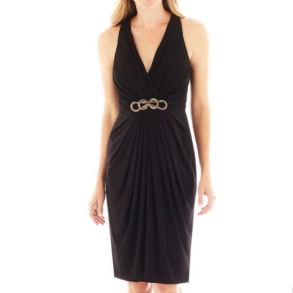 London Style Collection Ruched Halter Dress 12 - Picture 1 of 2